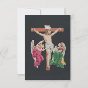 Remerciements Carte de prière dévotionnelle Crucifixion avec des
