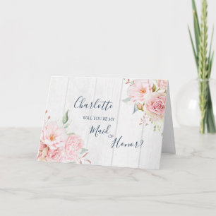 Remerciements Carte de proposition de témoin de mariage à fleurs