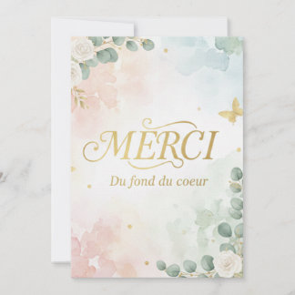 Remerciements carte de remerciement