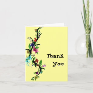 Remerciements Carte de remerciement à fleurs