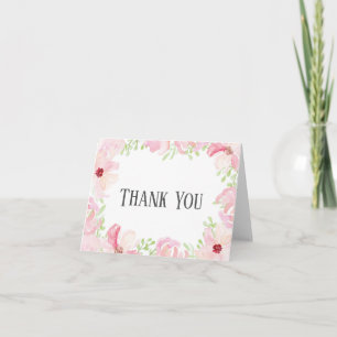 Remerciements Carte de remerciement à l'aquarelle Fleur Anémone