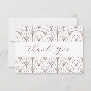 Remerciements Carte de remerciement à motif d'éventail vintage