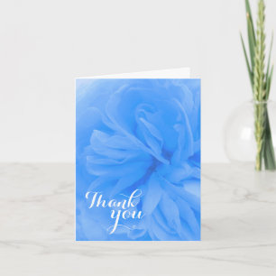 Remerciements Carte de remerciement ami rose bleue lumineuse