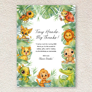 Remerciements Carte de remerciement anniversaire 1 an aquarelle 