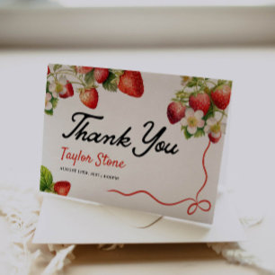 Remerciements Carte de remerciement aux fraises