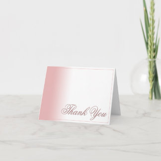 Remerciements Carte de remerciement avec dégradé rose, écriture