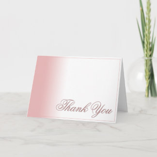 Remerciements Carte de remerciement avec dégradé rose, écriture
