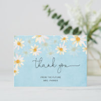 Carte de remerciement avec fleur de marguerite rus
