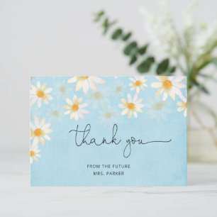 Remerciements Carte de remerciement avec fleur de marguerite rus