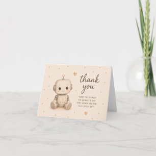 Remerciements Carte de remerciement Baby Robot pour Baby Shower