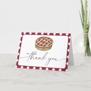 Remerciements Carte de remerciement baby shower aquarelle pie