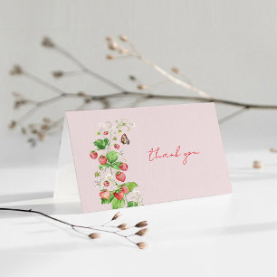 Remerciements Carte de remerciement Baby Shower Fraise