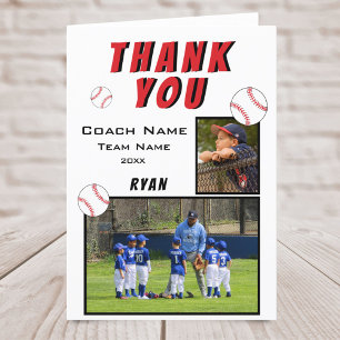 Remerciements Carte de remerciement Baseball Memory Mate pour l'