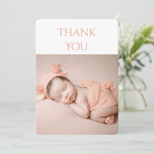 Remerciements Carte de remerciement bébé 2 photos