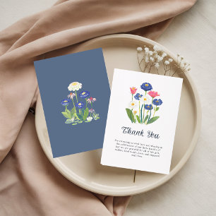 Remerciements Carte de remerciement Boho Bleuet Fleur de la nais