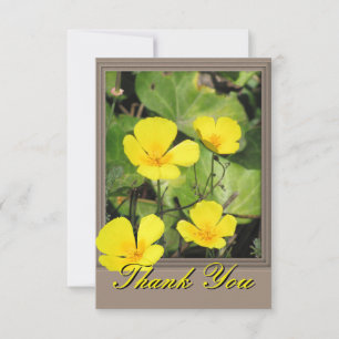 Remerciements Carte de remerciement California Poppy