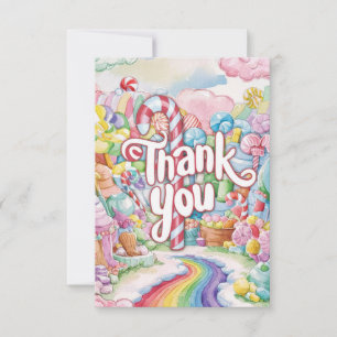 Remerciements Carte de remerciement Candyland pour enfants