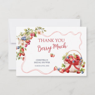 Remerciements Carte de remerciement Coquette Berry In Love pour