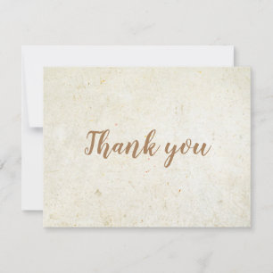 Remerciements Carte de remerciement d'affaires simple en or