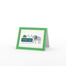 Carte de remerciement d'anniversaire Animaux de la