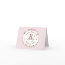 Carte de remerciement d'anniversaire Blooms & Bear