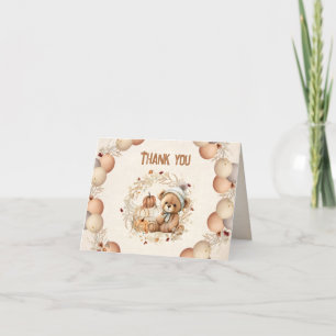 Remerciements Carte de remerciement d'anniversaire de l'ours mig