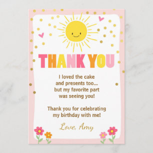 Remerciements Carte de remerciement d'anniversaire Limonade Enso
