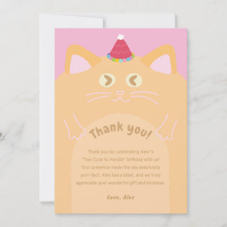Remerciements Carte de remerciement d'anniversaire pour un joli 