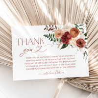Carte de remerciement de bapteme floral Tombez amo