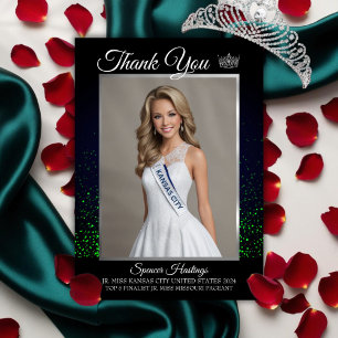 Remerciements Carte de remerciement de concours Emerald Glitz