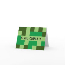 Carte de remerciement de joueur de niveau terminé