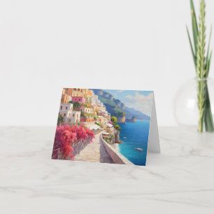 Remerciements Carte de remerciement de la côte d'Amalfi Positano
