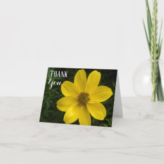 Remerciements Carte de remerciement de la fleur jaune (vide à l'