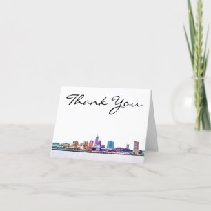 Remerciements Carte de remerciement de la skyline de Cleveland