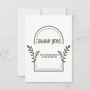 Remerciements Carte de remerciement de mariage à cadre d'arche m
