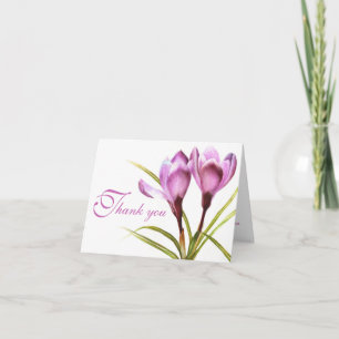 Remerciements Carte de remerciement de mariage à fleur violette