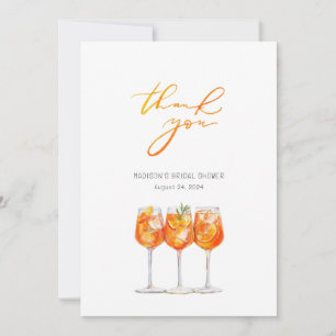 Remerciements Carte de remerciement de mariage Aperol Spritz Ita