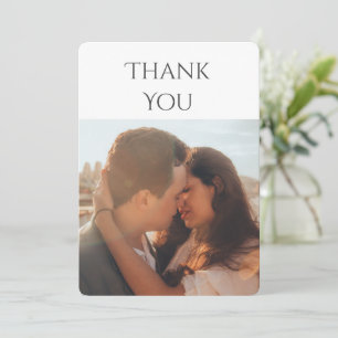 Remerciements Carte de remerciement de mariage avec 2 photos