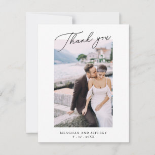 Remerciements Carte de remerciement de mariage avec photo pour c