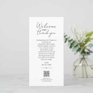 Remerciements Carte de remerciement de mariage avec QR Code, Min
