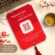 Carte de remerciement de mariage bilingue vietnami