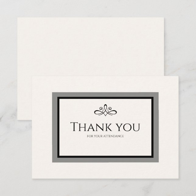 Remerciements Carte de remerciement de mariage blanc (Devant / Derrière)