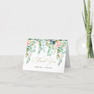 Remerciements Carte de remerciement de mariage Blush Garden