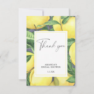 Remerciements Carte de remerciement de mariage Citron Citrus