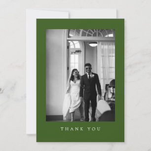 Remerciements Carte de remerciement de mariage classique vert fo
