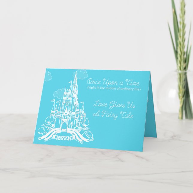 Remerciements Carte de remerciement de mariage de conte de fée (Devant)