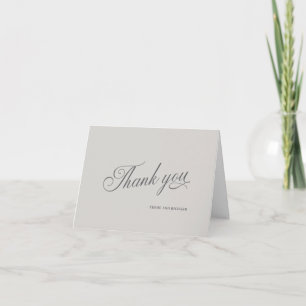 Remerciements Carte de remerciement de mariage élégante à l'écri