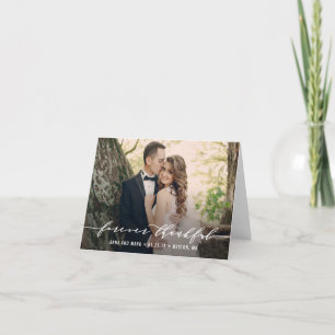 Remerciements Carte de remerciement de mariage éternellement rec