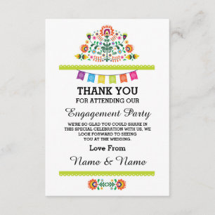 Remerciements Carte de remerciement de mariage Fiesta Lime Mexic