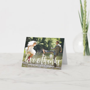 Remerciements Carte de remerciement de mariage funky script